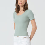 T-shirt slim girocollo FP25ST3013J40101 247 FRACOMINA