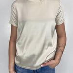 T-shirt lucida girocollo MM203633 CREMA OFELIA
