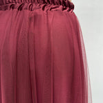 Gonna lunga in tulle MK04.015 BORDEAUX OFELIA