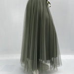 Gonna lunga in tulle MK04.015 VERDE OFELIA