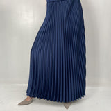 Gonna in raso plissè SK1183 BLU OFELIA