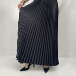 Gonna in raso plissè SK1183 NERO OFELIA