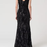 Abito senza maniche lungo in paillettes FQ24WD3014 W53601053 FRACOMINA