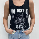 Canotta con stampa A1249 NERO OFELIA