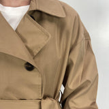 Trench lungo doppio petto B9322 CAMMELLO OFELIA