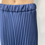 Gonna in raso plissè SK1183 BLU OFELIA
