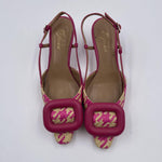 Slingback in raffia H2247 BEIGEFUXIA OFELIA