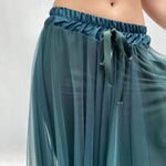 Gonna lunga in tulle MK04.015 MILITARE OFELIA