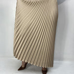 Gonna in raso plissè SK1183 CAMMELLO OFELIA
