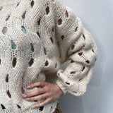 Maglia intrecciata JS376 BEIGE OFELIA