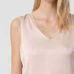 Top senza maniche in viscosa lucida FJ25ST2001W45101 E06 FRACOMINA