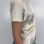 T-shirt lucida girocollo MM203633 CREMA OFELIA