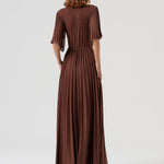 Abito lungo plissettato FQ25WD3004W799Q7 639 FRACOMINA