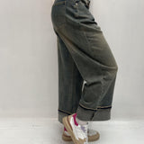 Jeans crop con risvolto LAF235 DENIM OFELIA