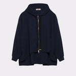 Felpa svasata con cappuccio KAOT25D8 12 CARLA G.