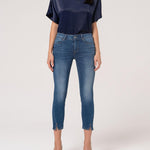 Jeans slim cropped con lavaggio medio FP000V9002 D40402349 FRACOMINA