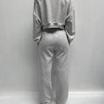 Felpa corta con stella argento A1277 GRIGIO OFELIA