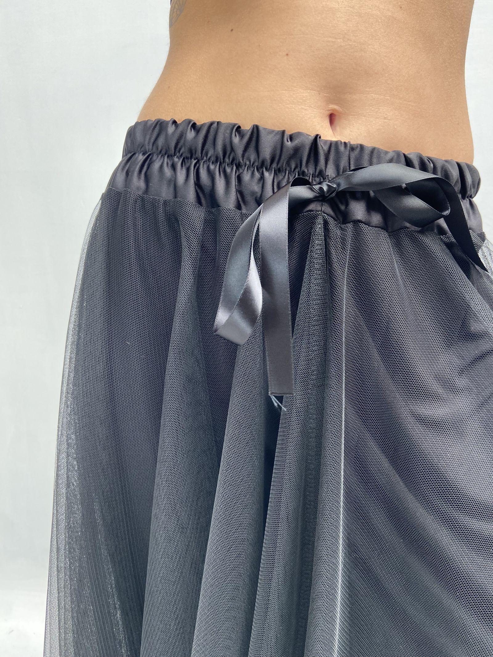 Gonna lunga in tulle MK04.015 NERO OFELIA