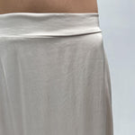 Gonna lunga satinata con elastico in vita 8078 PANNA OFELIA