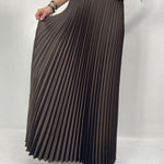 Gonna in raso plissè SK1183 MORO OFELIA