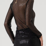 Blusa con strass FQ25WT1001W424R9 053 FRACOMINA