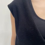 Gilet scollo a V CBGL4734 NERO OFELIA