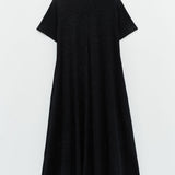 Abito lungo con brillantini ESS250003 NERO ELEH