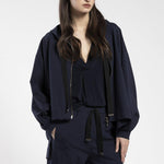 Felpa svasata con cappuccio KAOT25D8 12 CARLA G.