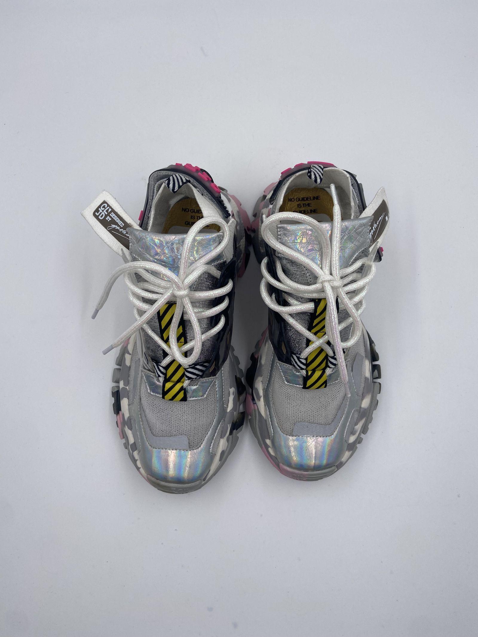 Sneakers grigio rosa e bianco F0331033 BIANCOGRIGIO CLJD