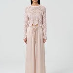 Pantalone palazzo wide in viscosa FJ25SV3003W45101 E06 FRACOMINA