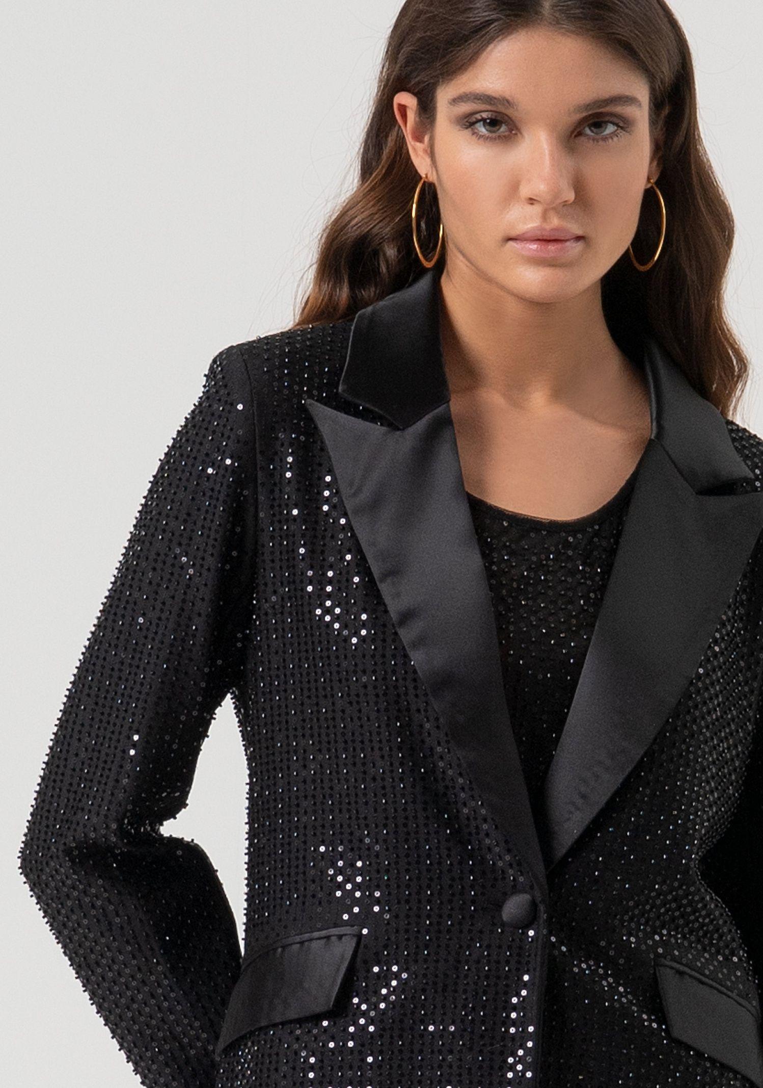 Giacca con strass FQ25WJ3001W815R9 053 FRACOMINA