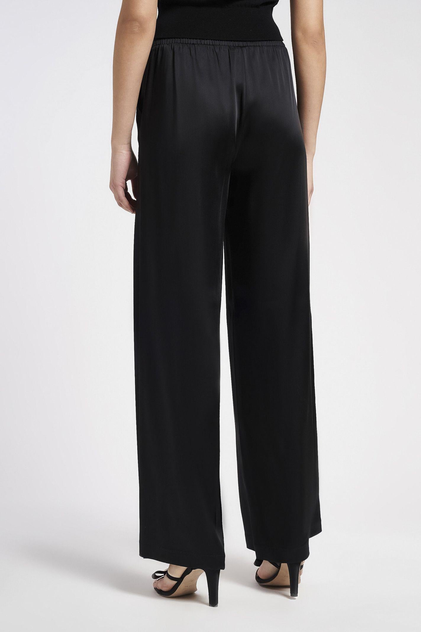 Pantalone largo in raso PAFE12D8 10 CARLA G.