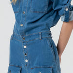 Tuta in denim maniche lunghe FP25SO2003D46302 258 FRACOMINA