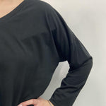 T-shirt scollo a V 2831 NERO OFELIA