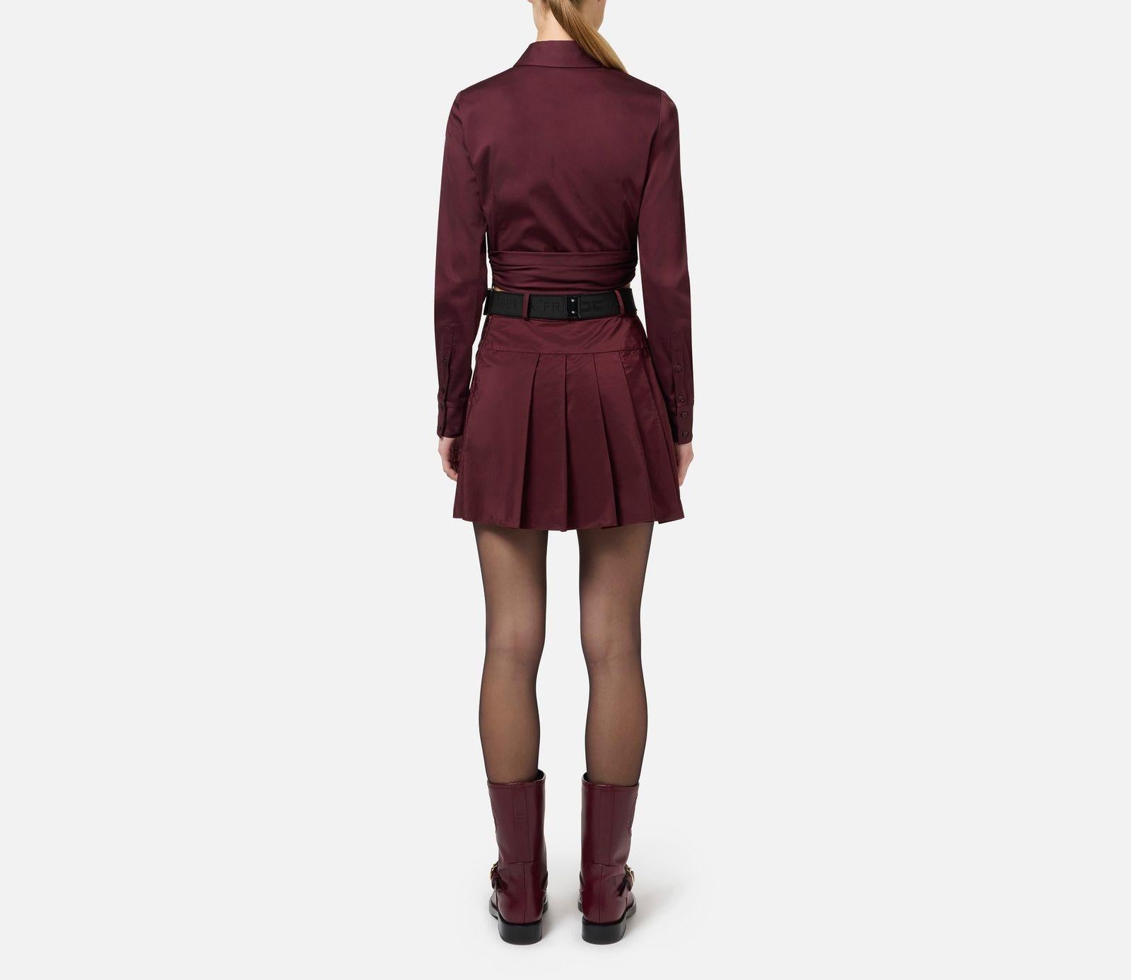 Minigonna a pieghe in naylon GO03546E2 CG3 ELISABETTA FRANCHI