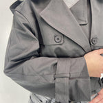 Giacca trench doppio petto B9603 GRIGIO OFELIA