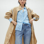 Trench beige con bordini MS2501001 052 MAITE