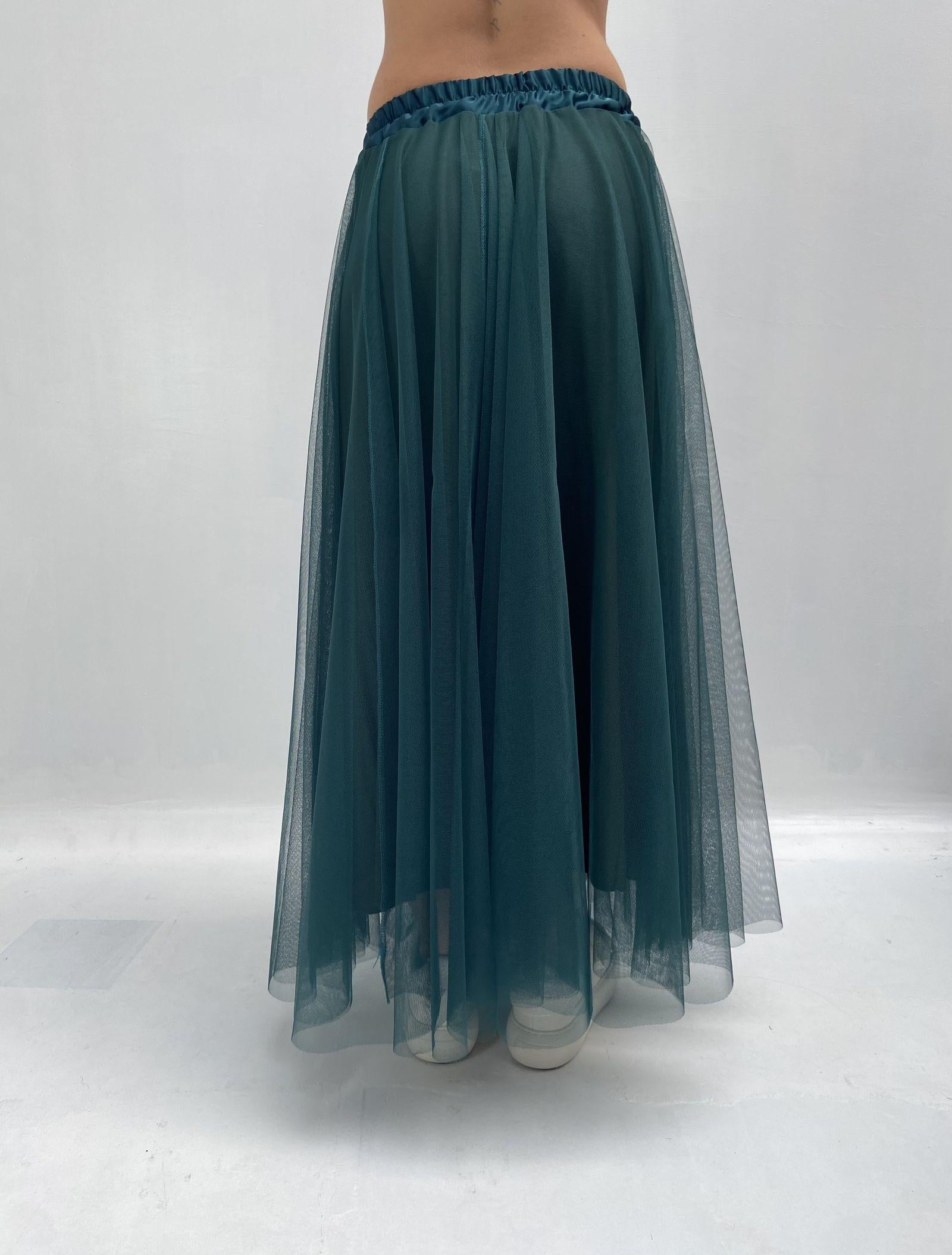 Gonna lunga in tulle MK04.015 MILITARE OFELIA