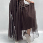 Gonna lunga in tulle MK04.015 MORO OFELIA