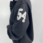 Felpa scollo a V ampio A1278 NERO OFELIA