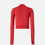 Felpa con zip in tessuto piquet 104738-A2FQ RZ1 PINKO