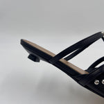 Scarpa bassa aperta con borchie 2569 NERO OFELIA