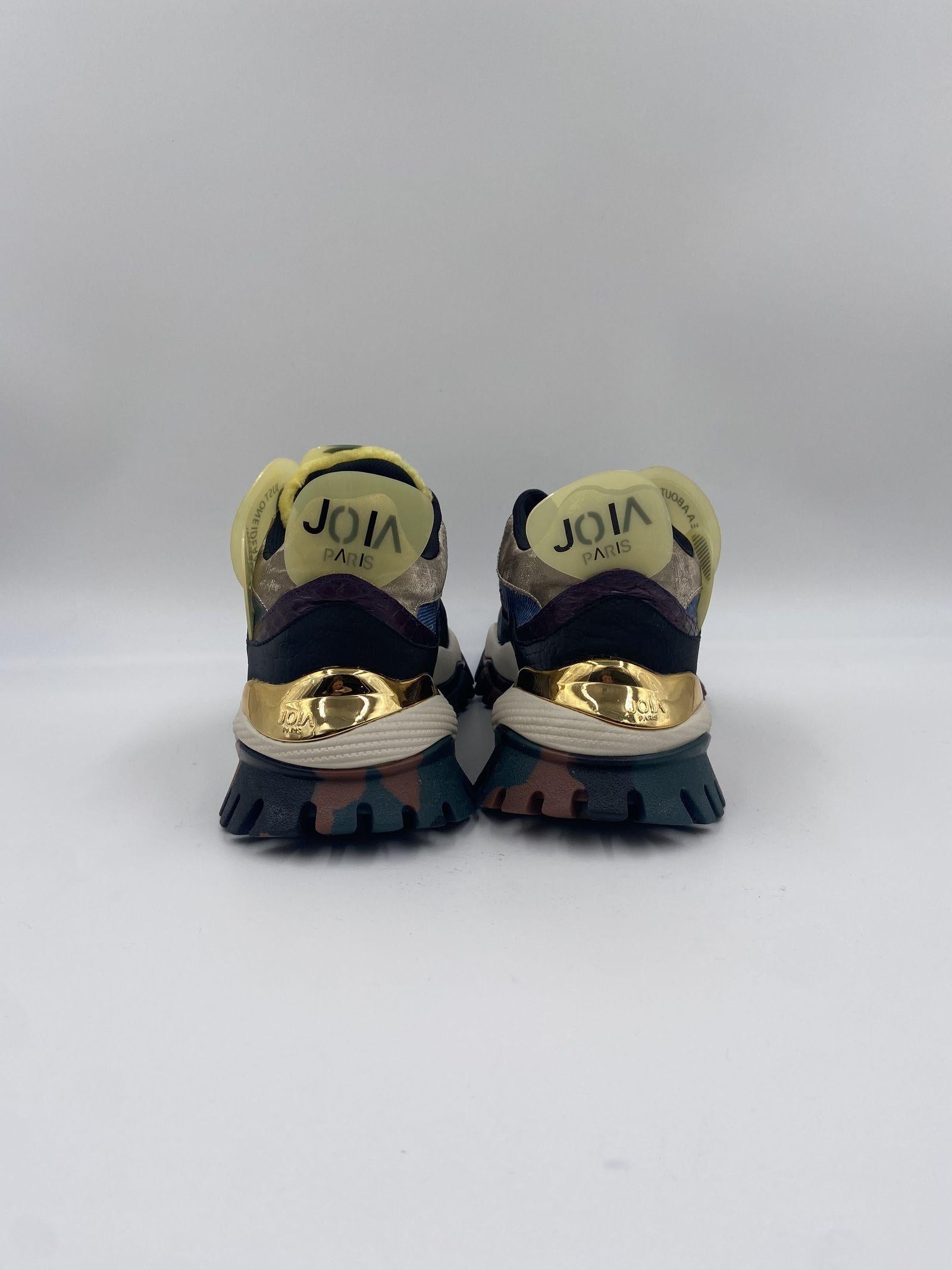 Sneakers verde blu e gialle 033-8004 VERDE JOIAPARIS