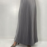 Gonna in raso plissè SK1183 GRIGIO OFELIA
