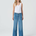 Jeans a palazzo con coulisse FP25SV2005D46202 258 FRACOMINA