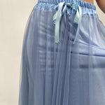 Gonna lunga in tulle MK04.015 AZZURRO OFELIA