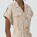 Tuta corta cargo in popeline FR25SO1001W52001 208 FRACOMINA