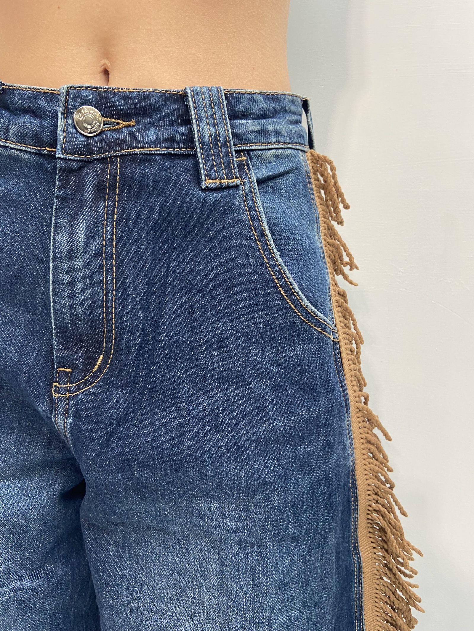 Jeans con frange LAF271PLUS DENIM OFELIA