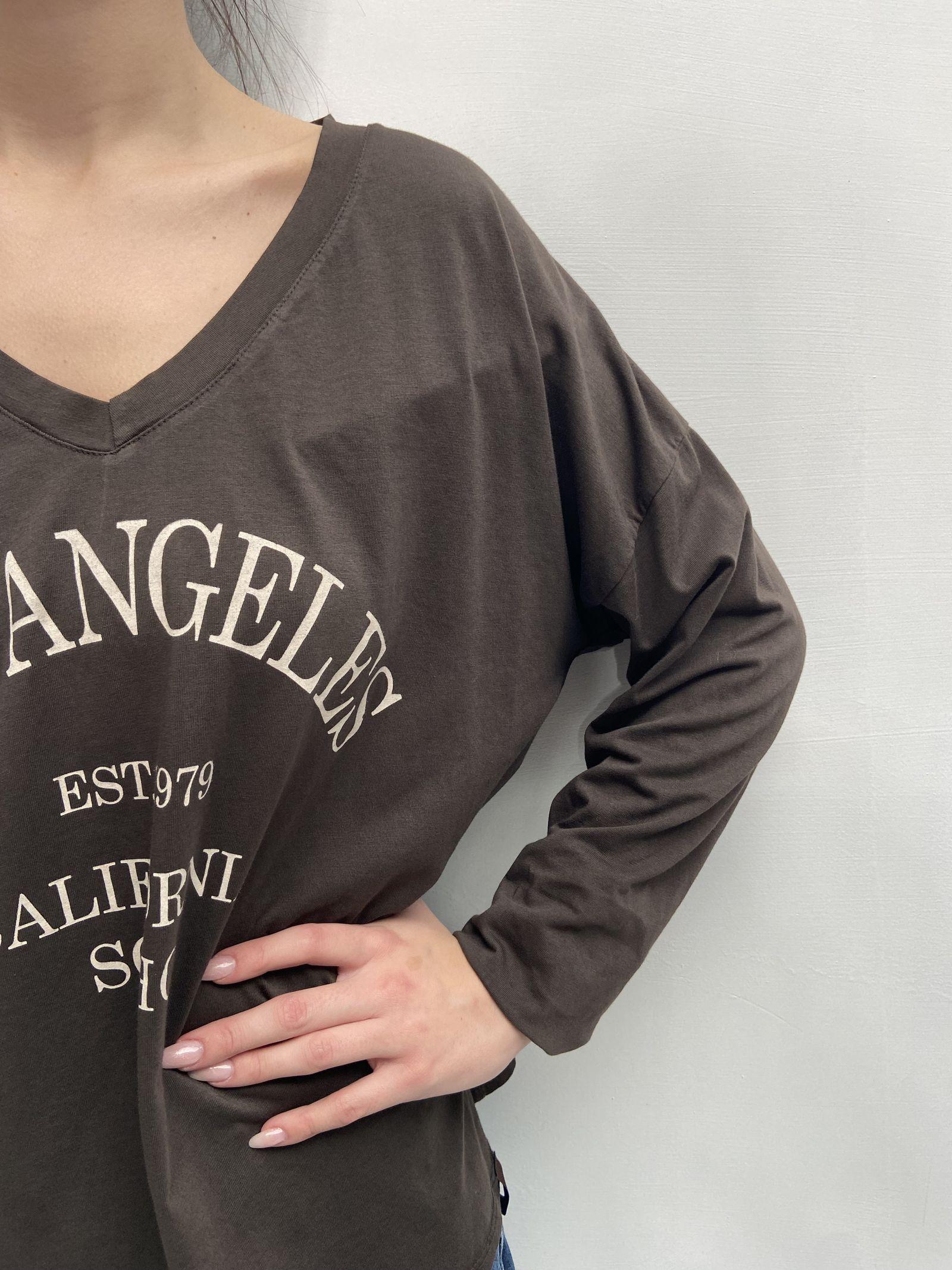 T-shirt stampa Los Angeles 2831LOSANGELES MORO OFELIA