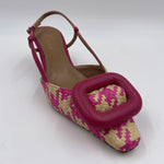 Slingback in raffia H2247 BEIGEFUXIA OFELIA